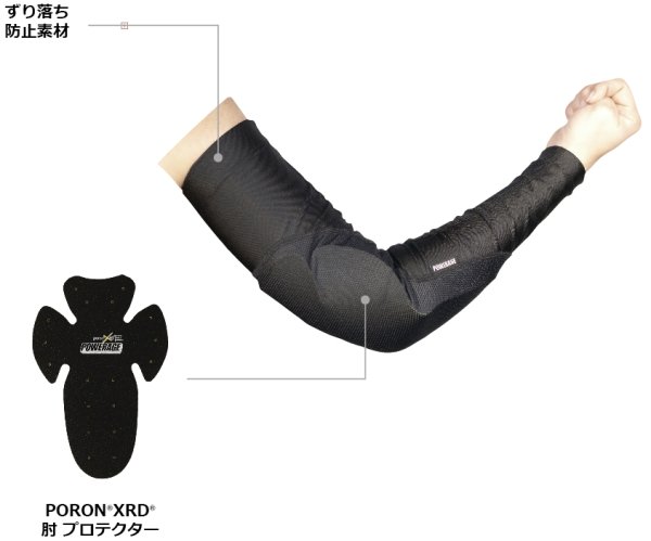 画像2: PA-441【ブラック】【Sサイズ】PORONR肘サポーター パワーエイジ【肘】【PORONXRD】【左右1セット】 (2)