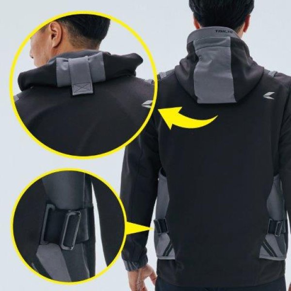 画像10: オーバーラップメッシュ パーカ メンズサイズ RSJ347 アールエスタイチ (10)