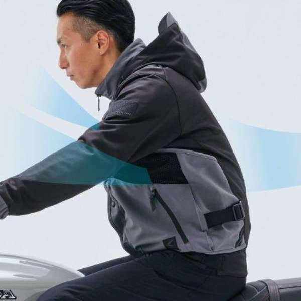 画像8: オーバーラップメッシュ パーカ メンズサイズ RSJ347 アールエスタイチ (8)