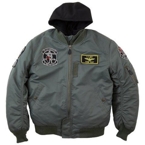 画像1: MA-1 ブラックナイト モーターサイクルジャケット メンズサイズ HTVA2321W ヒューストン (1)