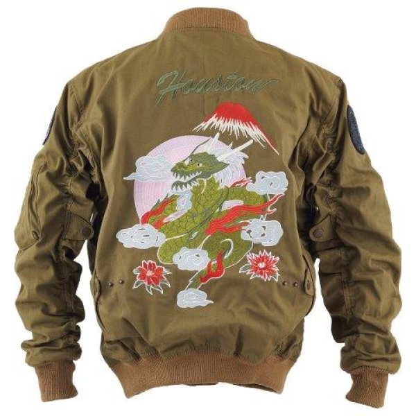 画像5: MA-1 コットンドラゴンモーターサイクルジャケット メンズサイズ HTVA-2424 ヒューストン (5)