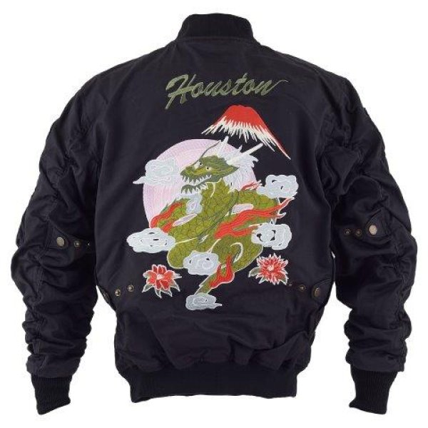 画像3: MA-1 コットンドラゴンモーターサイクルジャケット メンズサイズ HTVA-2424 ヒューストン (3)