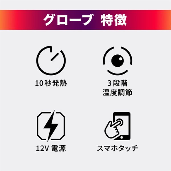 画像10: 12VヒートレザーグローブType-2 Mサイズ 5100009 ヒートマスター (10)