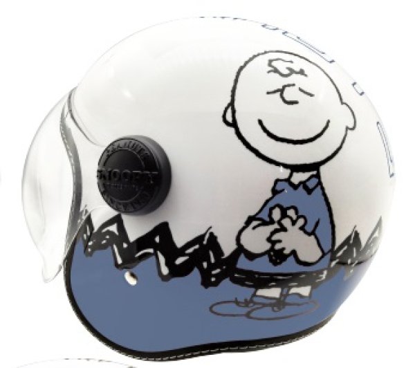 画像1: ジェットシールドヘルメット SNOOPY&Charlie Brown ブルー 57-58cm SNJ-111 AXS (1)