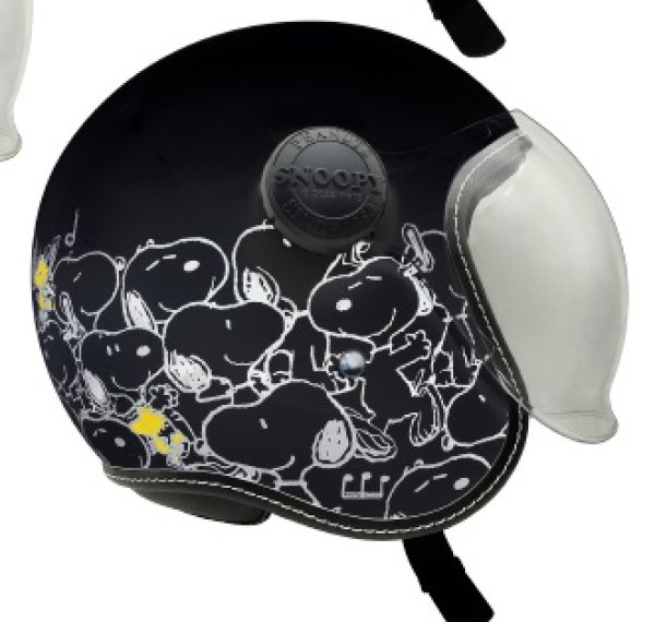画像3: ジェットシールドヘルメット SNOOPY CARNIVAL ブラック 57-58cm SNJ-118 AXS (3)
